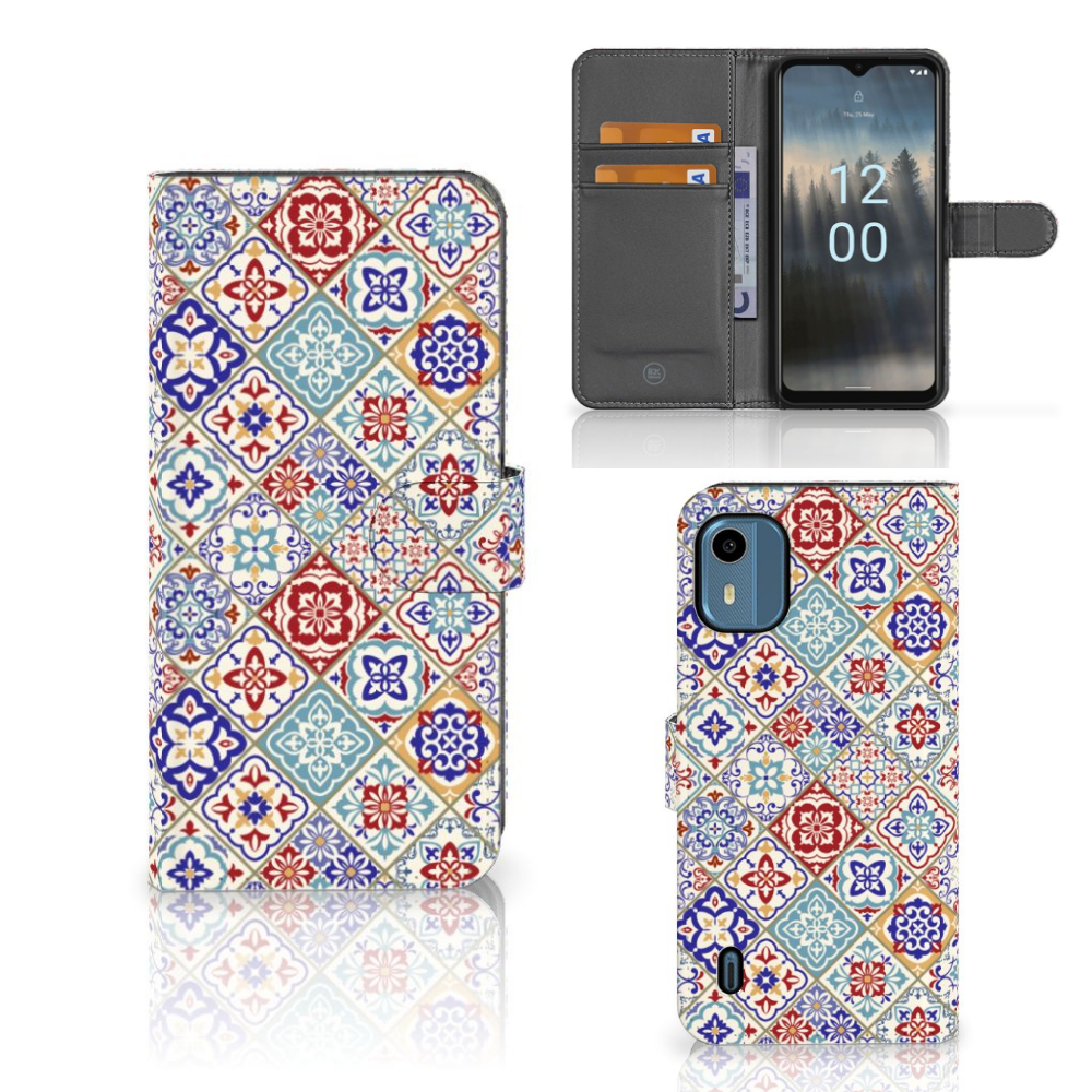 Nokia C12 Bookcase Tiles Color boekhoes tegels aanzicht