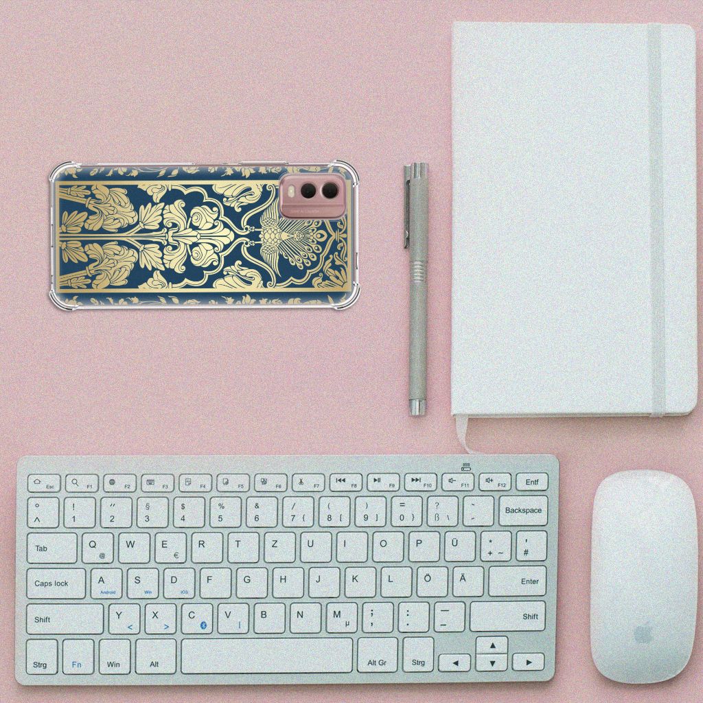 Nokia C32 Case Beige Flowers B2C Telecom