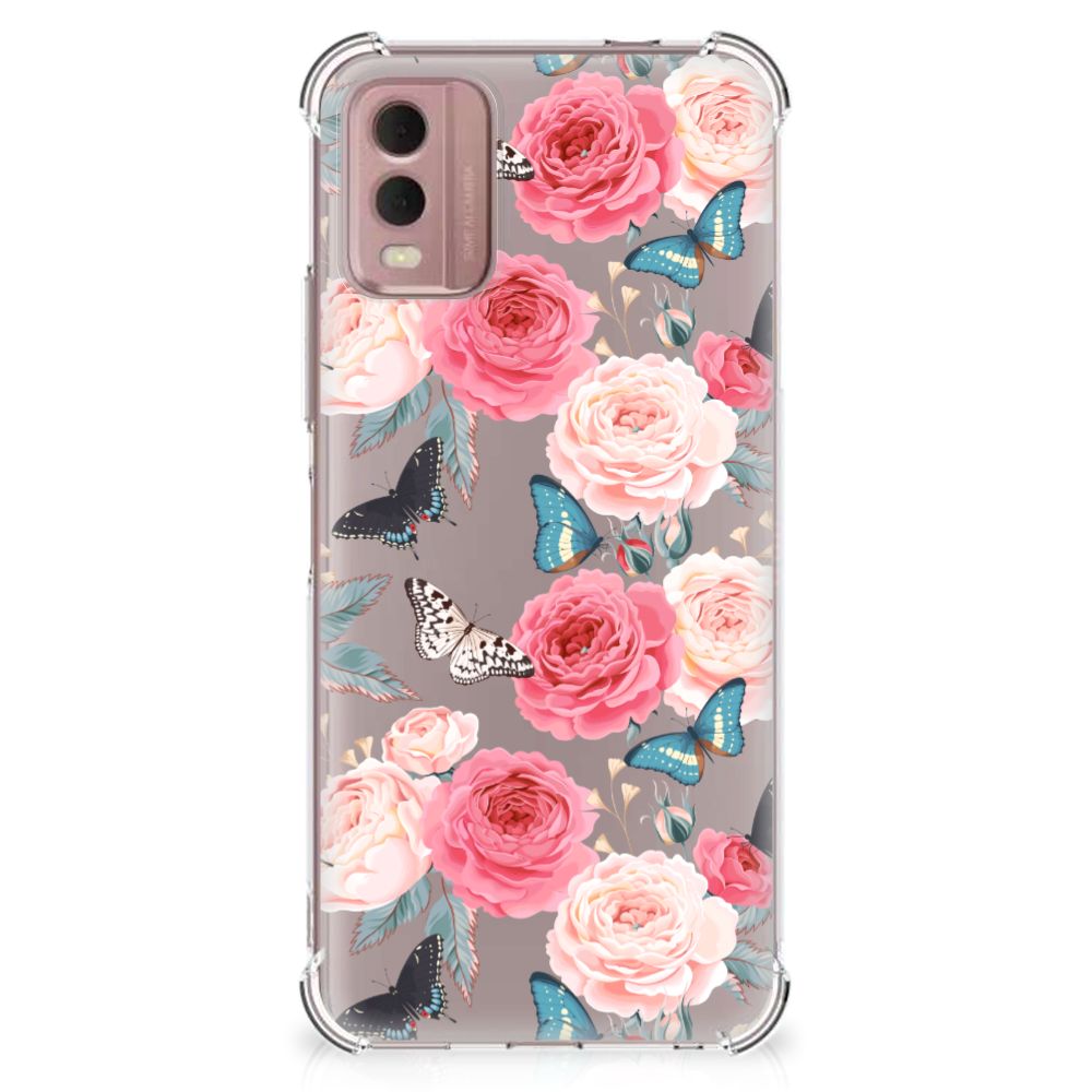 Nokia C32 Case Butterfly Roses B2C Telecom