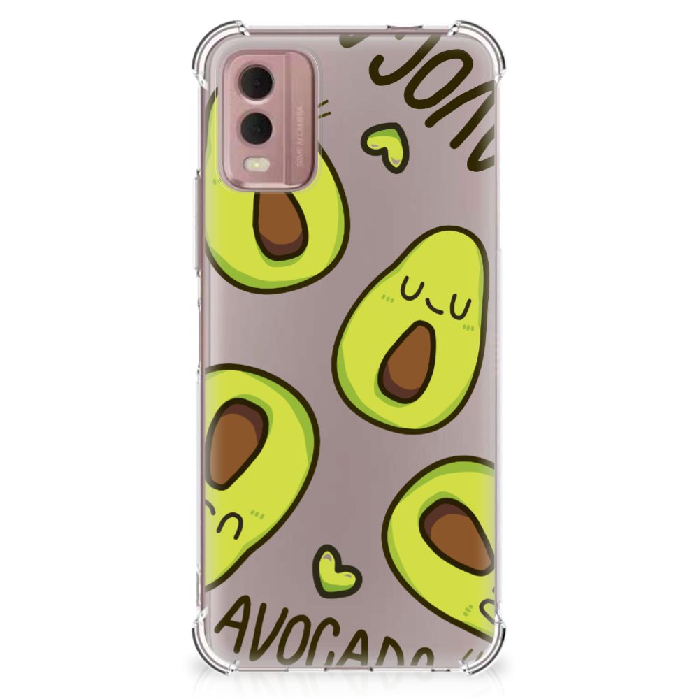 Nokia C32 Stevig Bumper Hoesje Avocado Singing achterkant