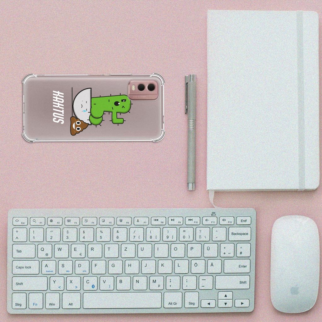 Nokia C32 Stevig Bumper Hoesje Cactus Poo B2C Telecom