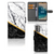 Nokia G22 Bookcase Marmer Wit Zwart - Origineel Cadeau Man