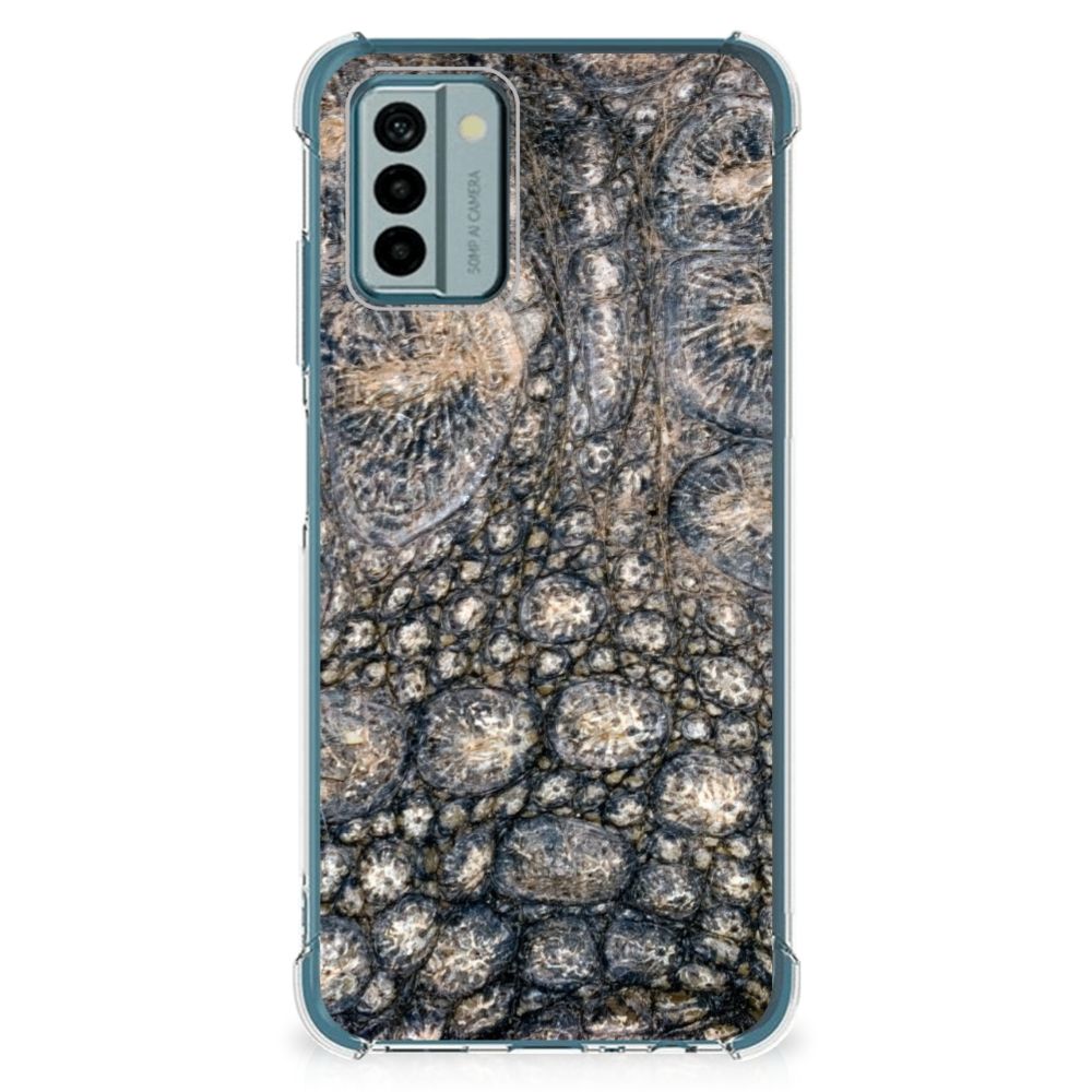 Nokia G22 Case Anti-shock Krokodillenprint achteraanzicht