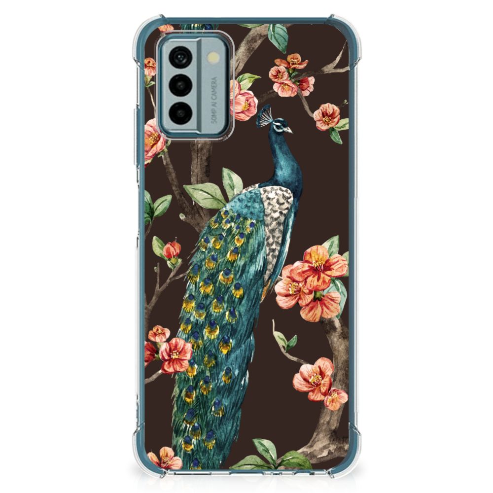 Nokia G22 Case Anti-shock Pauw met Bloemen B2C Telecom