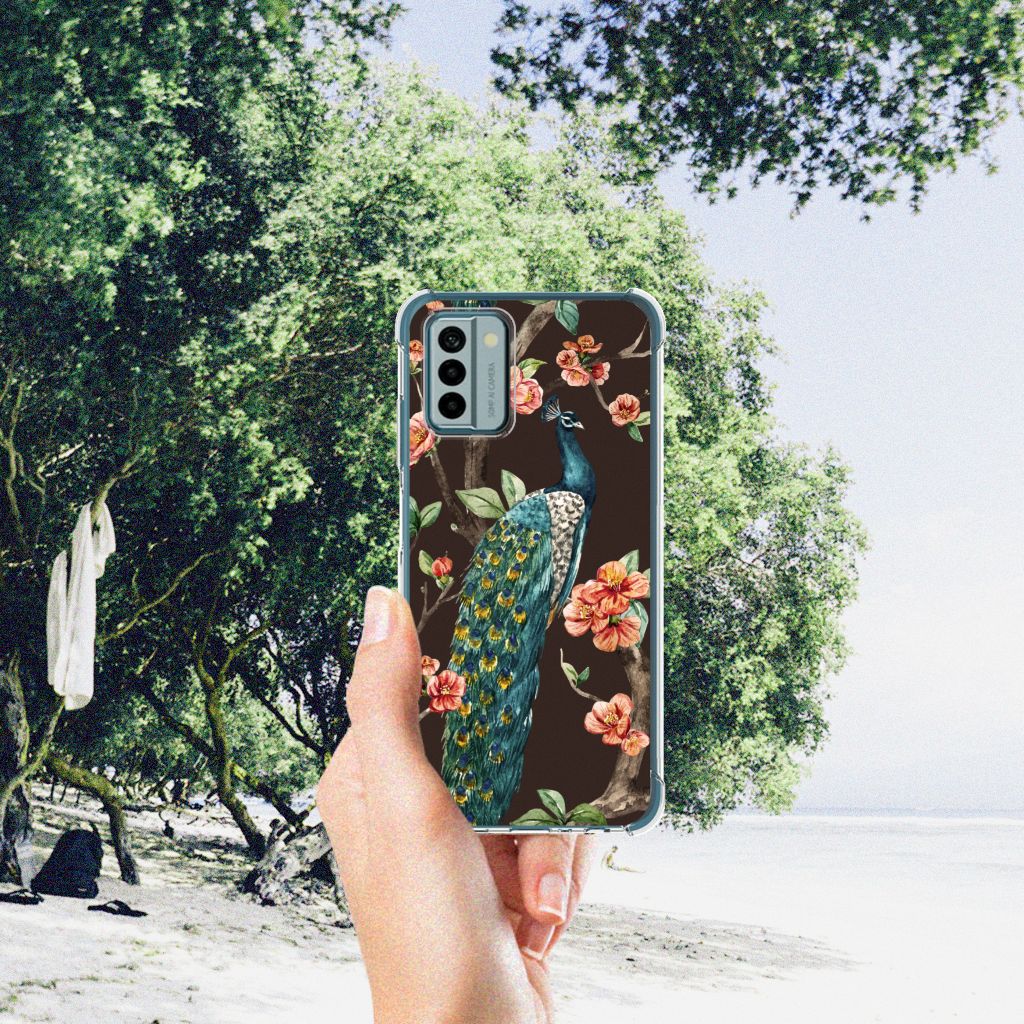 Nokia G22 Case Anti-shock Pauw met Bloemen B2C Telecom