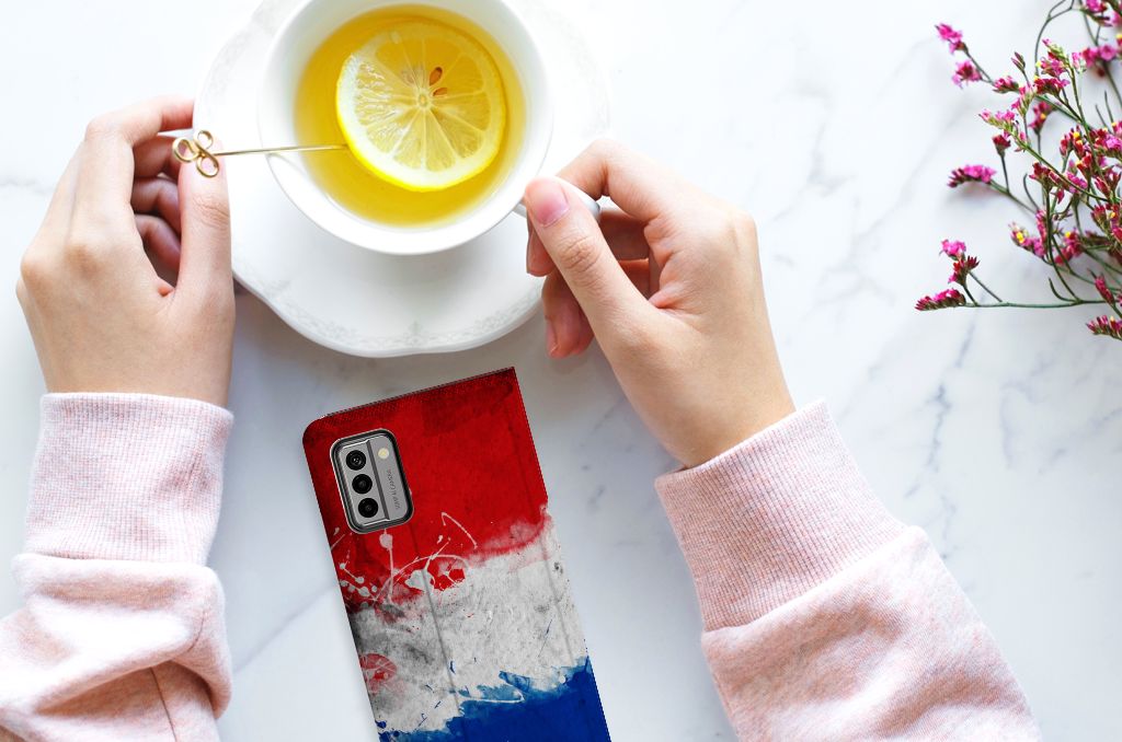 Nokia G22 Standcase Nederland design Nederlandse vlag aanzicht