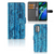Nokia G42 Book Style Case Wood Blue boekhoesje blauw afgebladderd hout aanzicht binnenkant