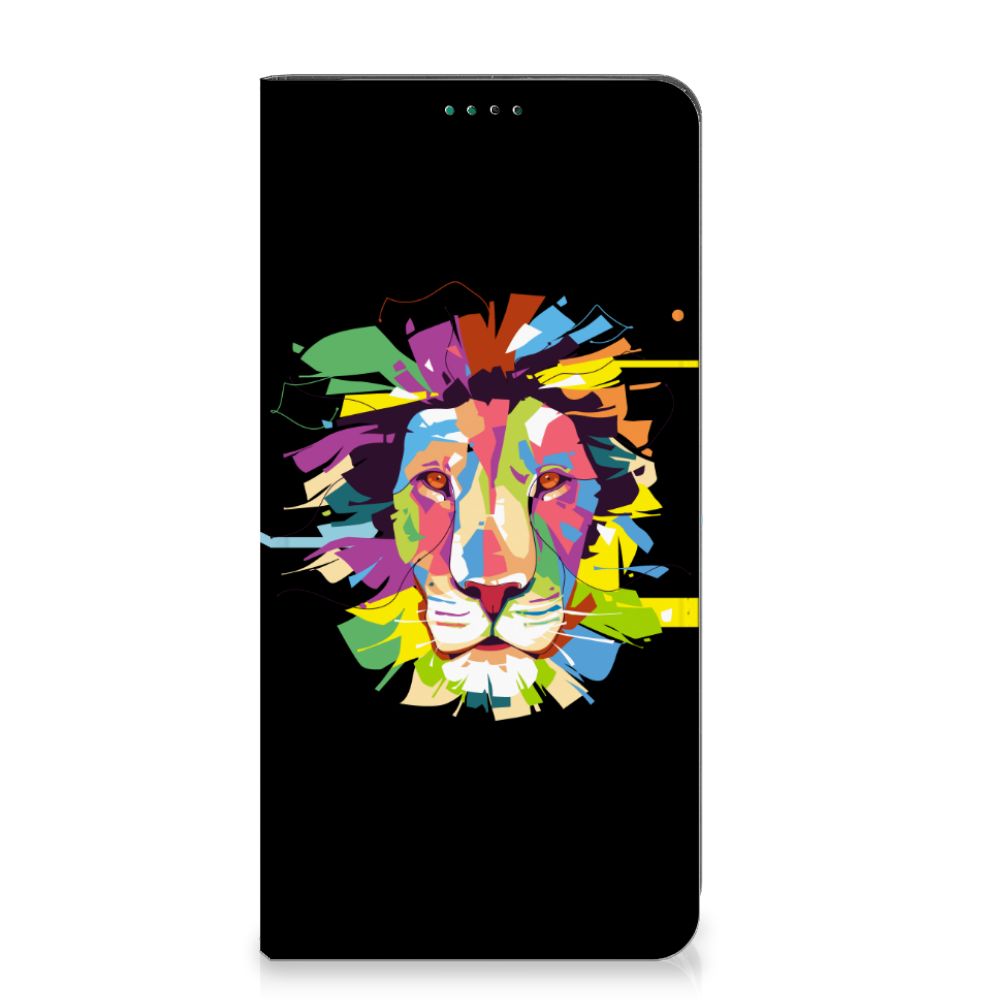 Nokia G42 Magnet Case Lion Color voorkant ontwerp kleurrijke leeuw