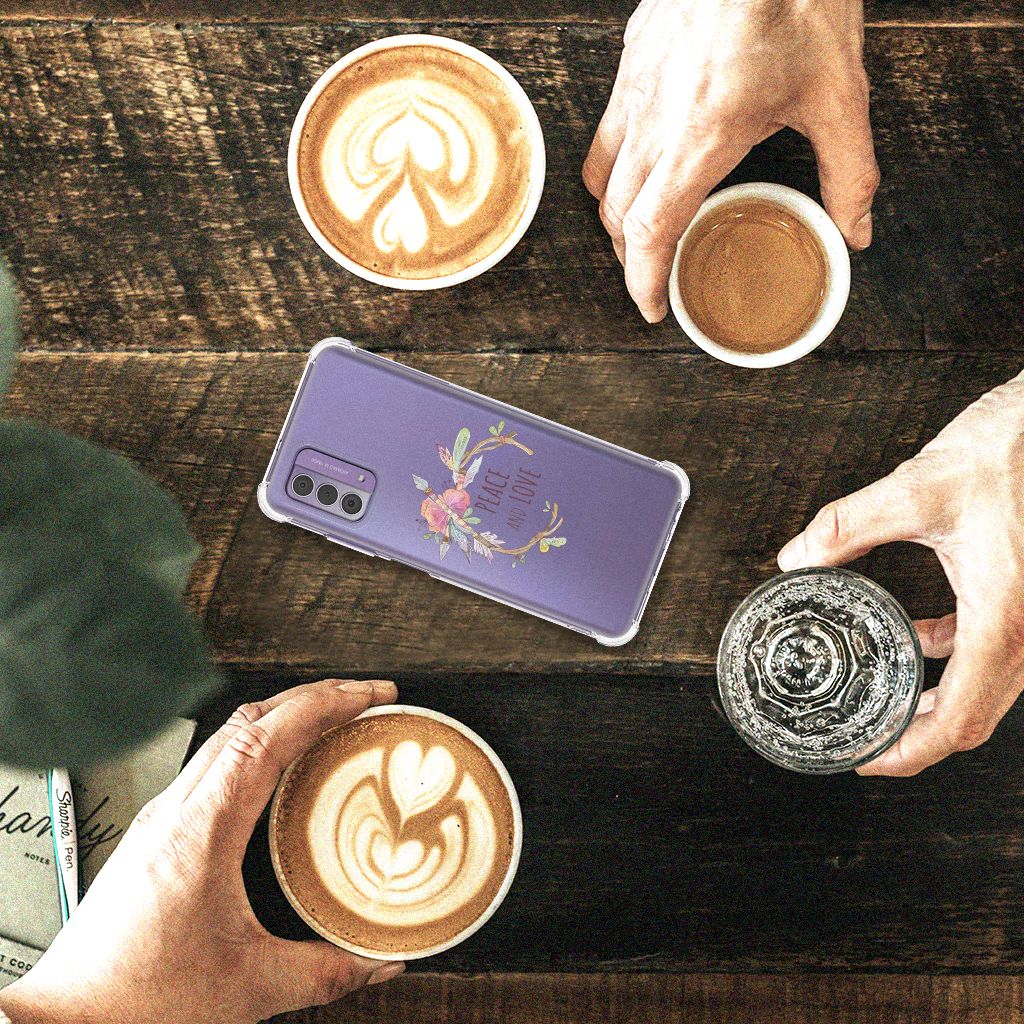 Nokia G42 Stevig Bumper Hoesje Boho Text B2C Telecom