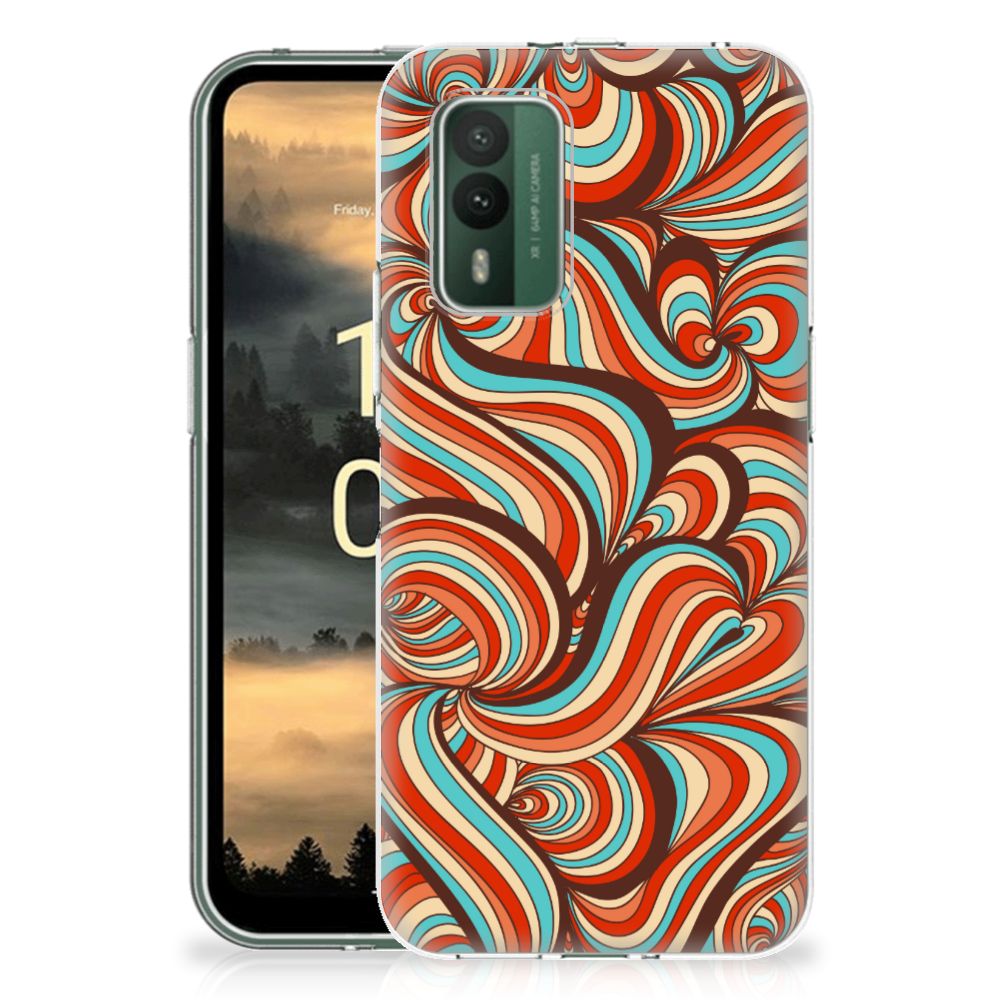 Nokia XR21 Hoesje maken Retro tpu case retro design kleurrijk aanzicht