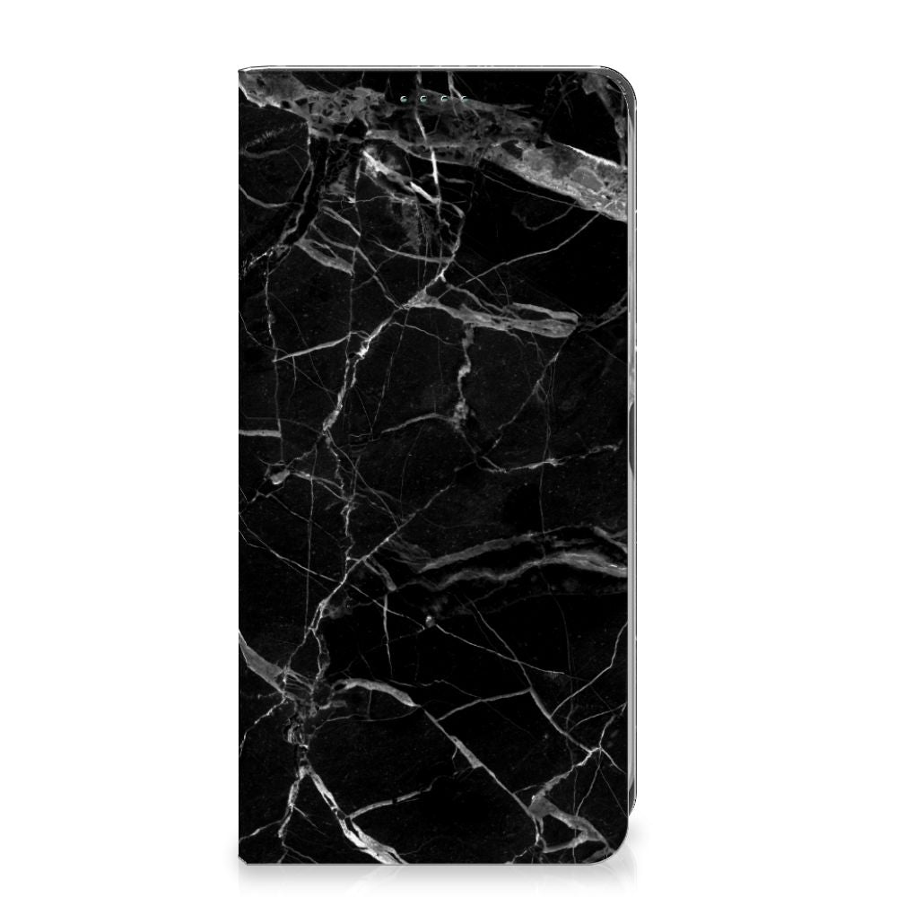 Nokia XR21 Standcase Marmer Zwart Origineel Cadeau Vader design hoesje marmer zwart voorkant