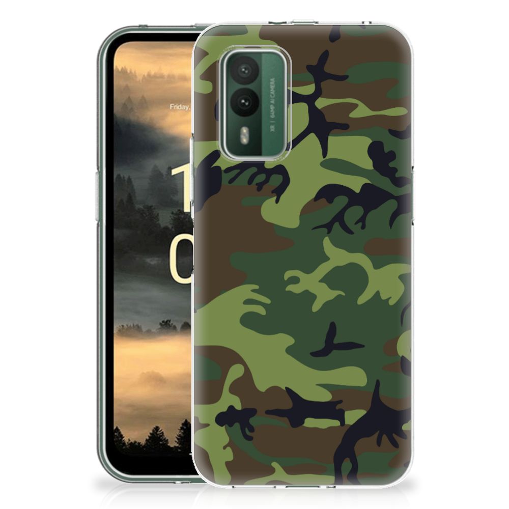 Nokia XR21 TPU bumper Army Dark camo design achterkant