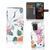 Nokia XR21 Telefoonhoesje met Pasjes Bird Flowers voorkant achterkant binnenkant