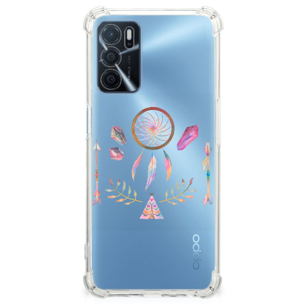 OPPO A16 | A16s | A54s Stevig Bumper Hoesje Boho Dreamcatcher B2C Telecom