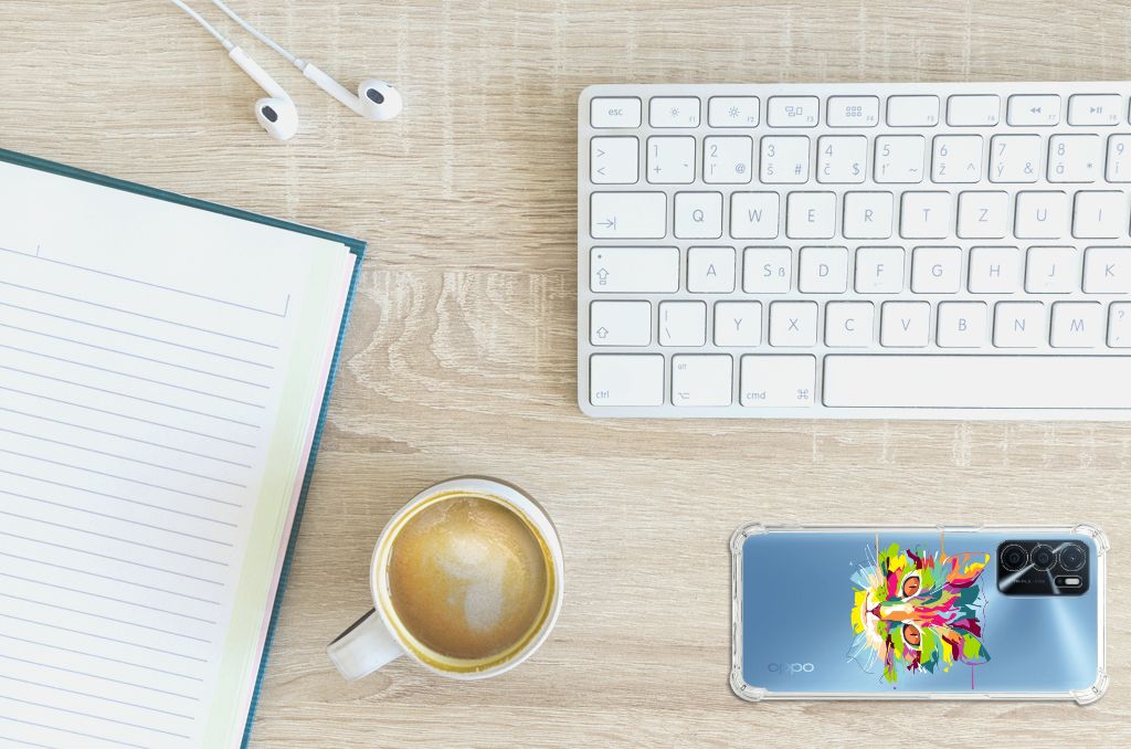 OPPO A16 | A16s | A54s Stevig Bumper Hoesje Cat Color B2C Telecom