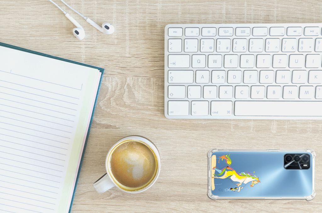 OPPO A16 | A16s | A54s Stevig Bumper Hoesje Horse Color B2C Telecom