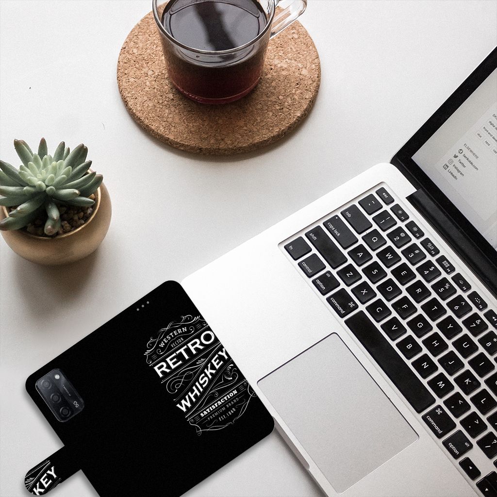 OPPO A16/A16s/A54s Book Cover Whiskey