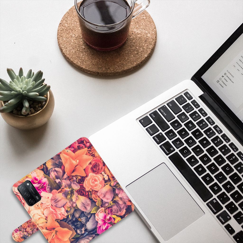 OPPO A16/A16s/A54s Hoesje Bosje Bloemen