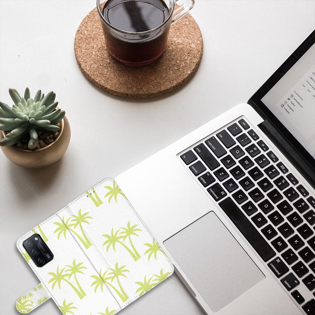 OPPO A16/A16s/A54s Hoesje Palmtrees