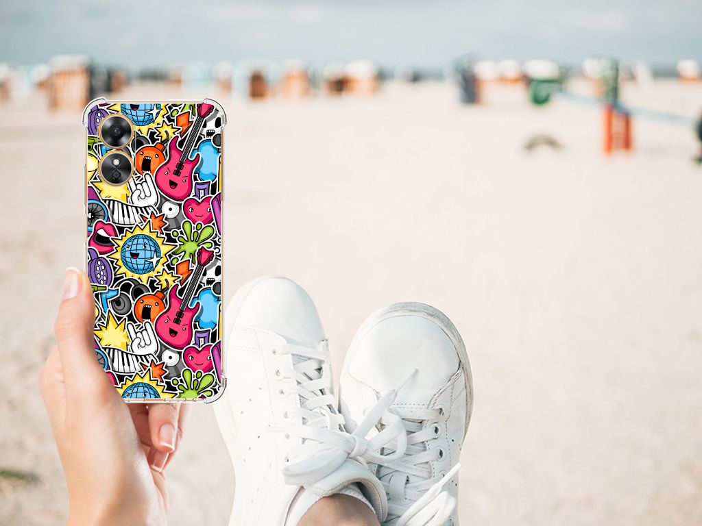 OPPO A17 Anti Shock Bumper Case Punk Rock B2C Telecom
