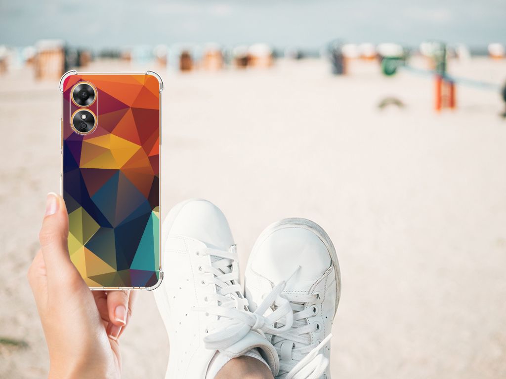 OPPO A17 Shockproof Case Polygon Color B2C Telecom