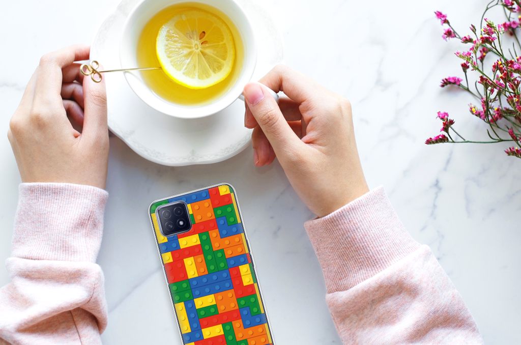 OPPO A53 5G OPPO A73 5G TPU bumper Blokken smartphone design bovenaanzicht