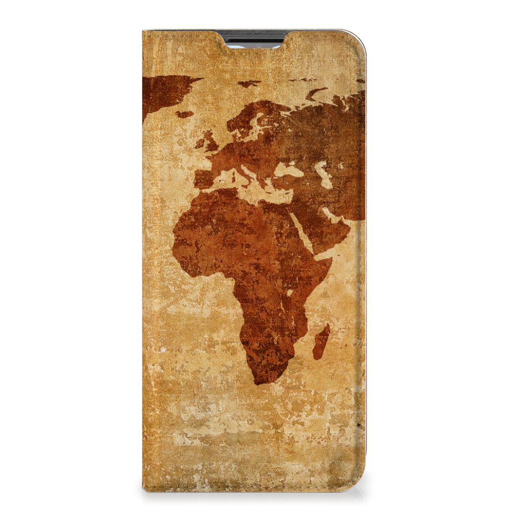 OPPO A54s | A16 | A16s Book Cover Wereldkaart - B2C Telecom