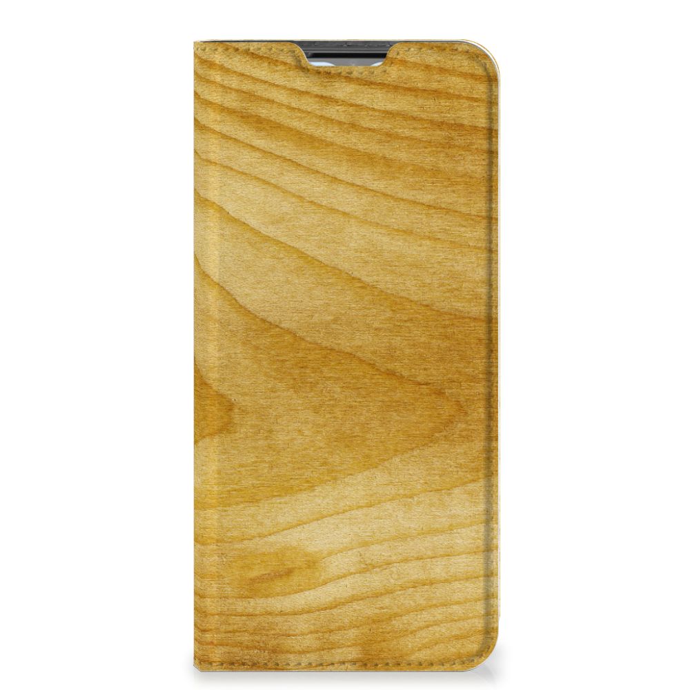 OPPO A54s | A16 | A16s Book Wallet Case Licht Hout - B2C Telecom