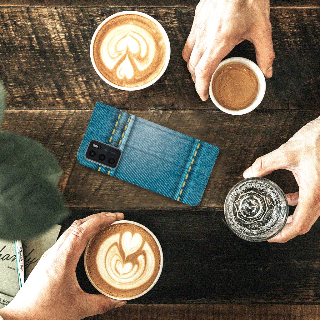 OPPO A54s | A16 | A16s Hippe Standcase Jeans - B2C Telecom