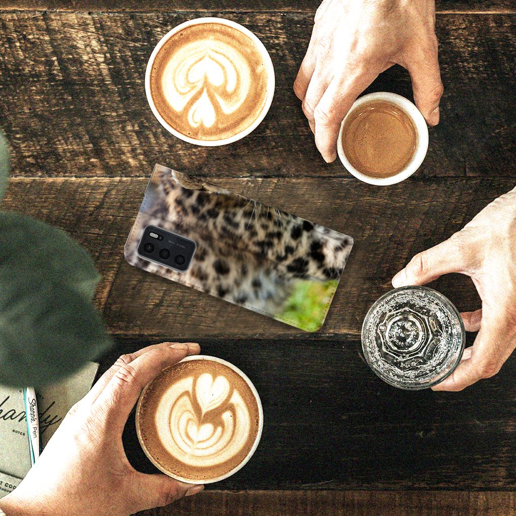 OPPO A54s | A16 | A16s Hoesje maken Baby Luipaard - B2C Telecom