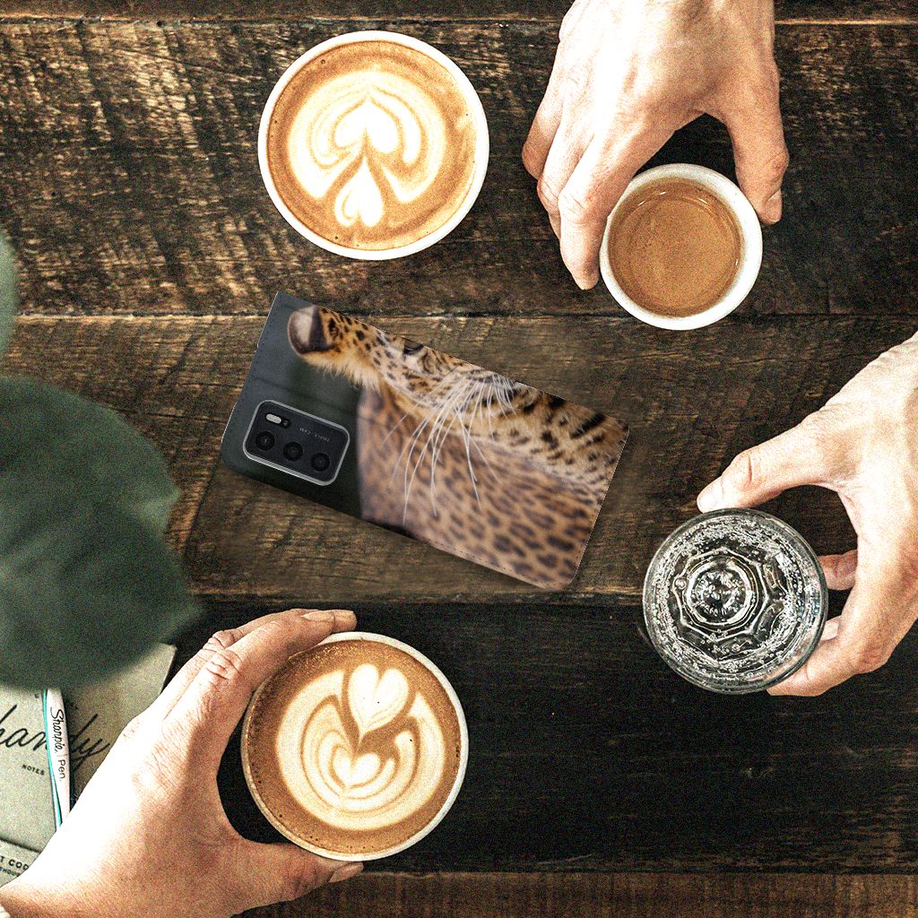 OPPO A54s | A16 | A16s Hoesje maken Luipaard - B2C Telecom