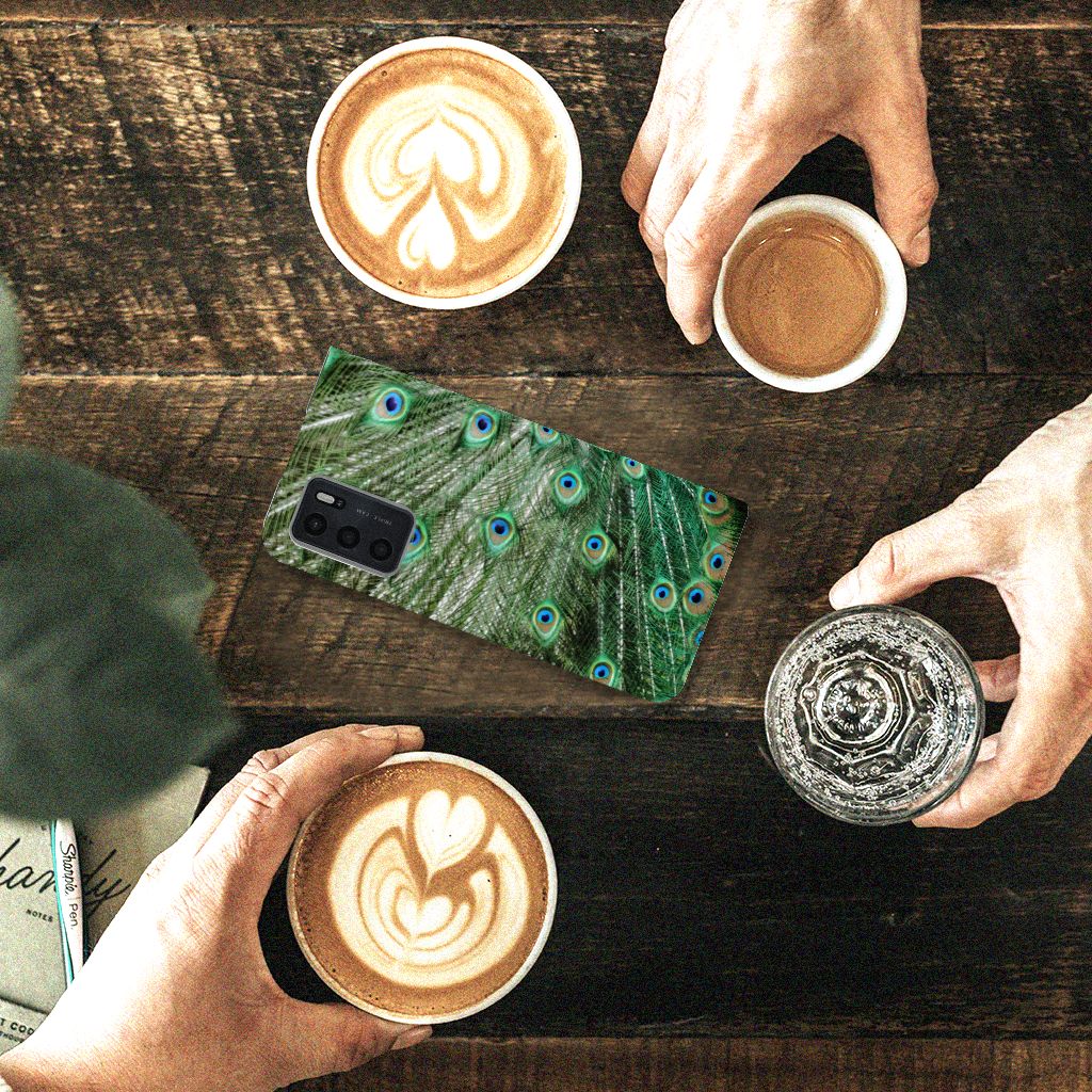 OPPO A54s | A16 | A16s Hoesje maken Pauw - B2C Telecom