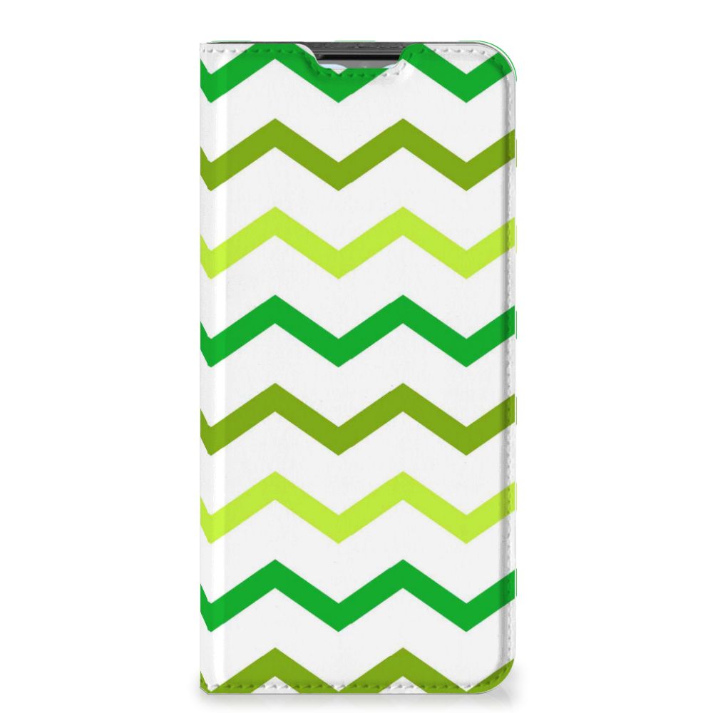 OPPO A54s | A16 | A16s Hoesje met Magneet Zigzag Groen - B2C Telecom