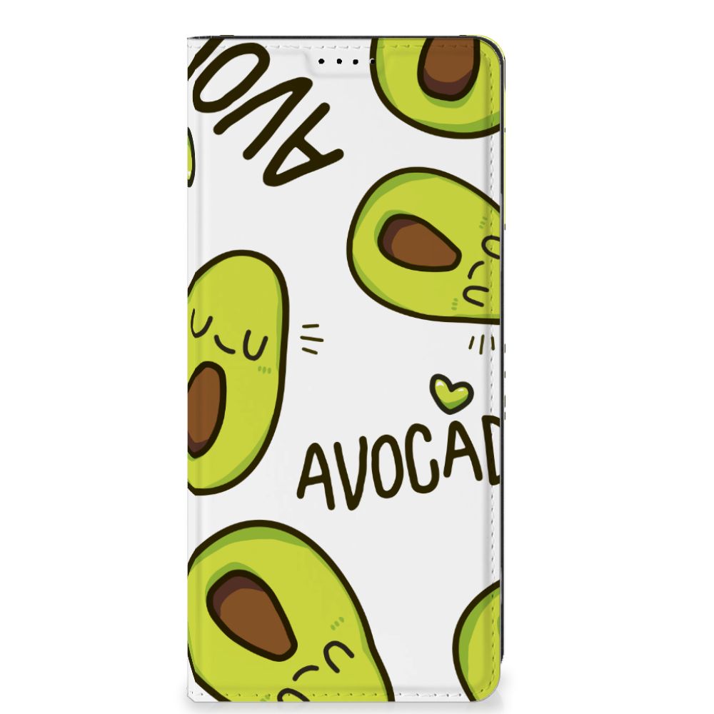 OPPO A58 4G Magnet Case Avocado Singing voorkant ontwerp schattige avocado's