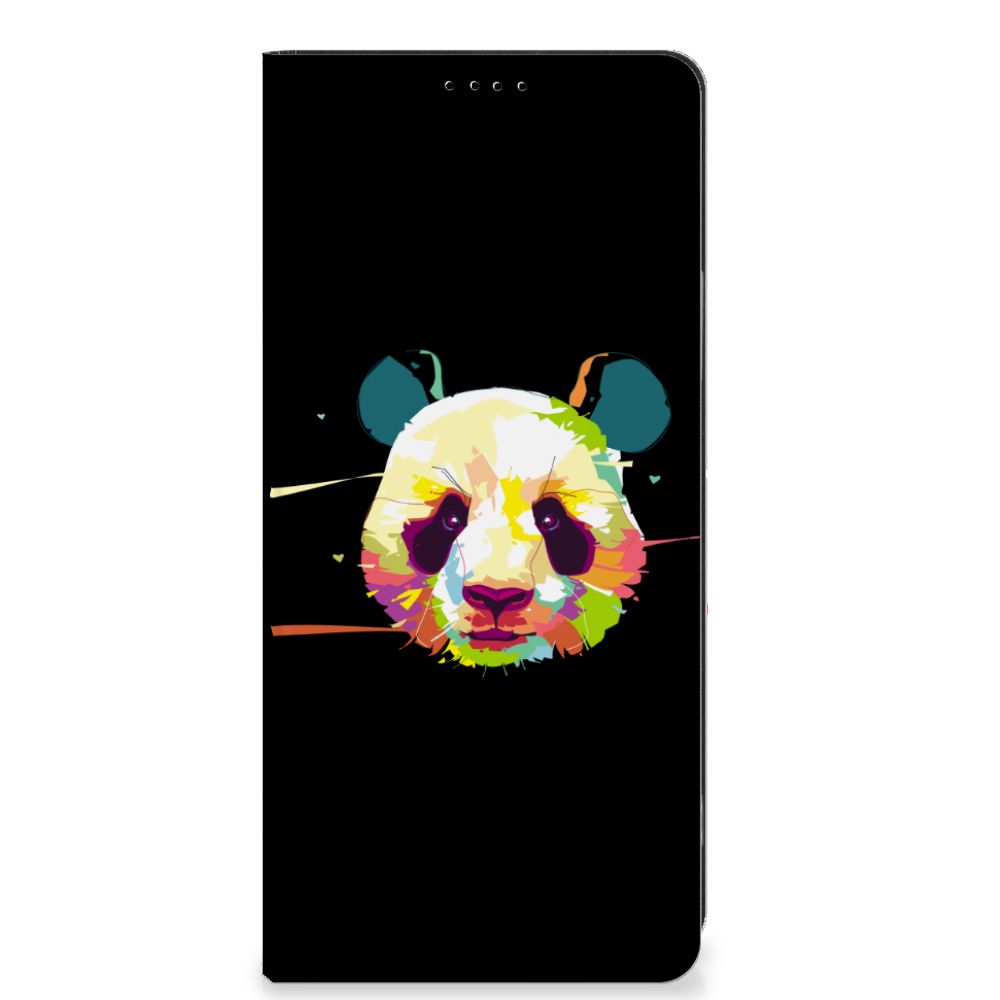 OPPO A58 4G Magnet Case Panda Color voorzijde Panda ontwerp kleurrijk