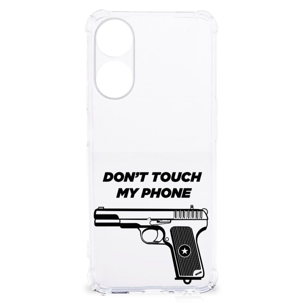 OPPO A58 | A78 5G Anti Shock Case Pistol DTMP telefoonhoesje pistol design voorkant