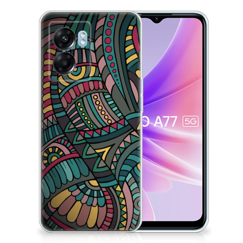 OPPO A77 | A57 5G TPU bumper Aztec achterkant