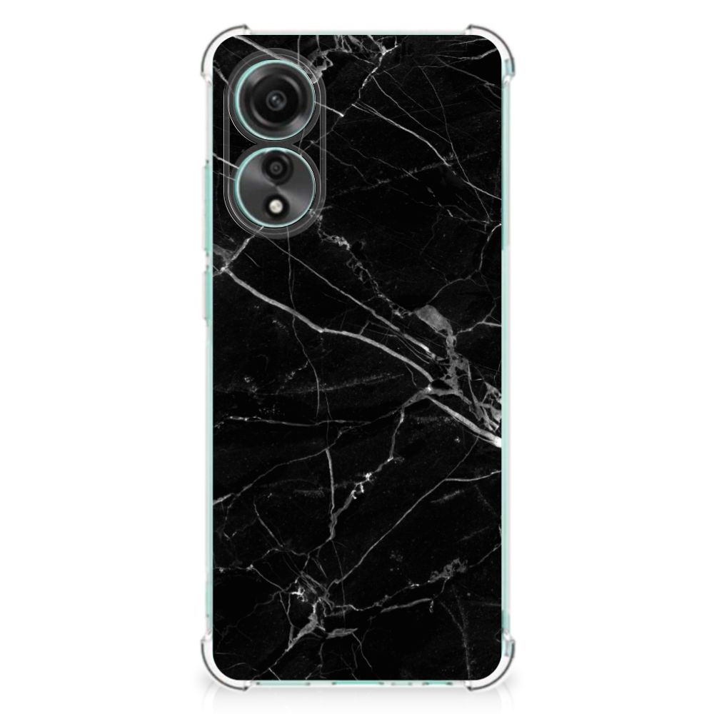 OPPO A78 4G Anti-Shock Hoesje Marmer Zwart - Origineel Cadeau Vader B2C Telecom