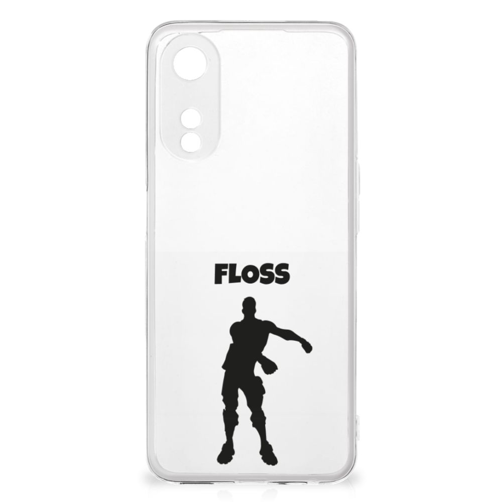 OPPO A78 5G | A58 5G Telefoonhoesje met Naam Floss transparant Floss design voorkant