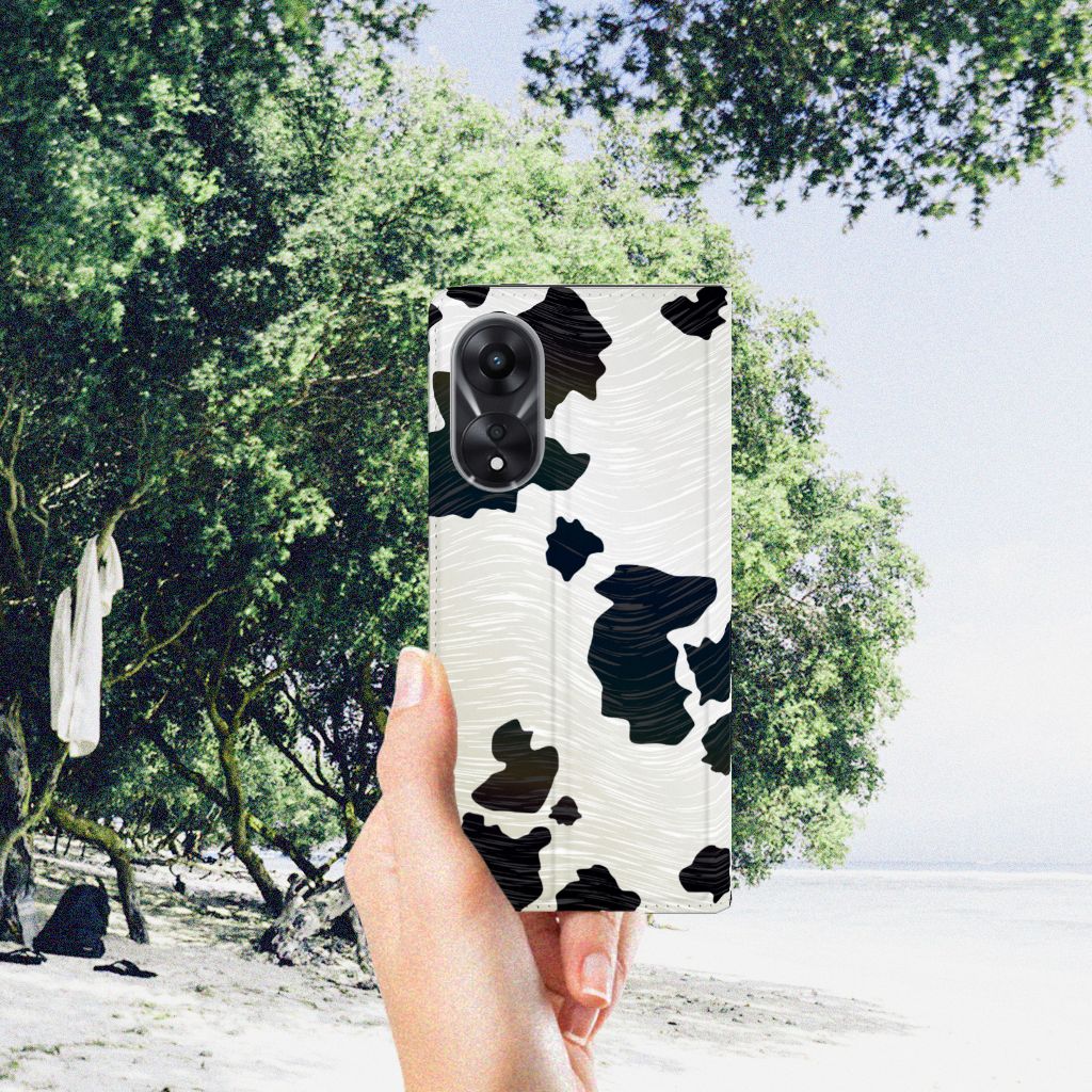 OPPO A78 | A58 5G Hoesje maken Koeienvlekken smartphone hoesje koeienvlekken design aanzicht