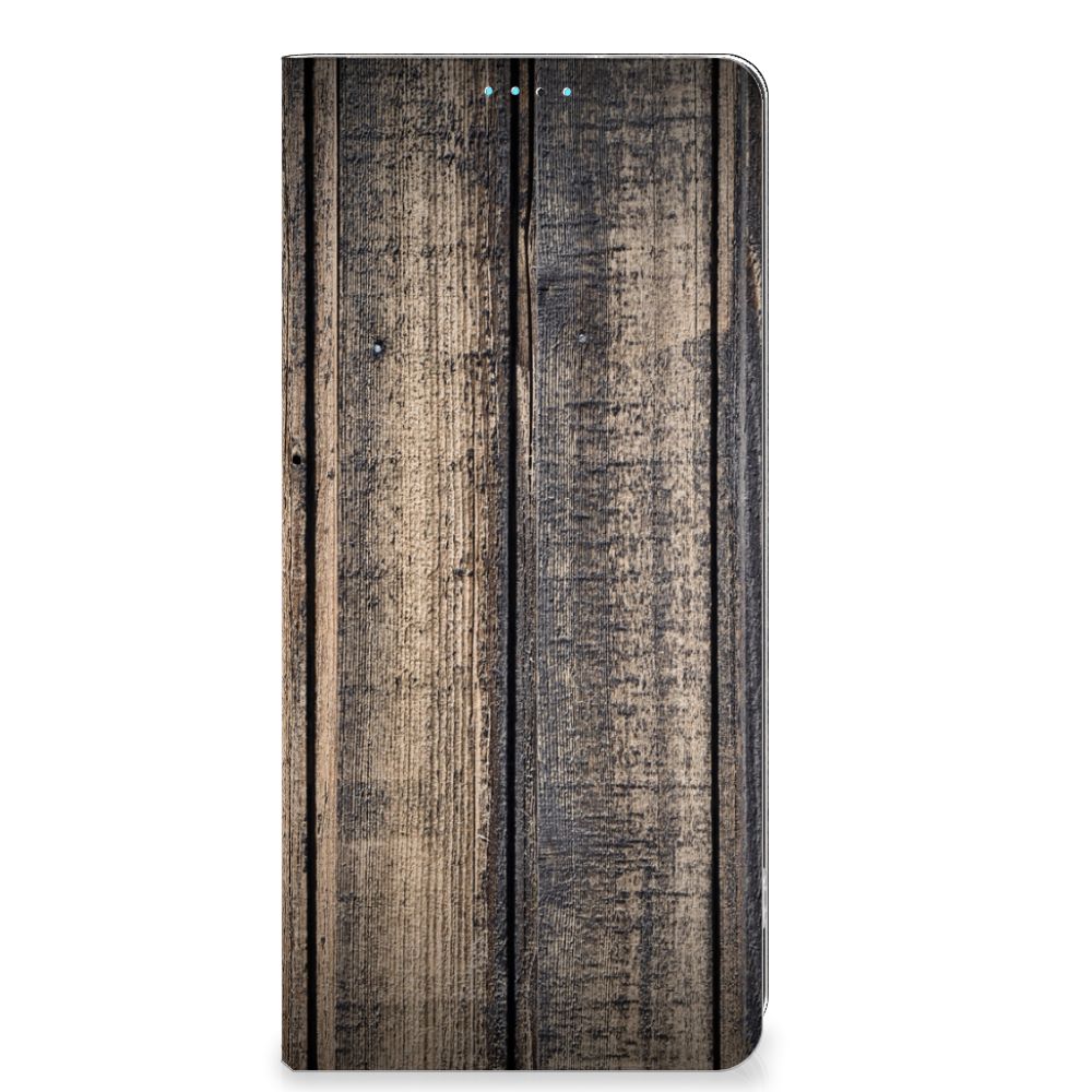 OPPO A98 5G Book Wallet Case Steigerhout steigerhout voorkant