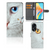 OPPO A98 5G Telefoonhoesje met Pasjes Witte Kat met unieke ogen in blauw en goud đ