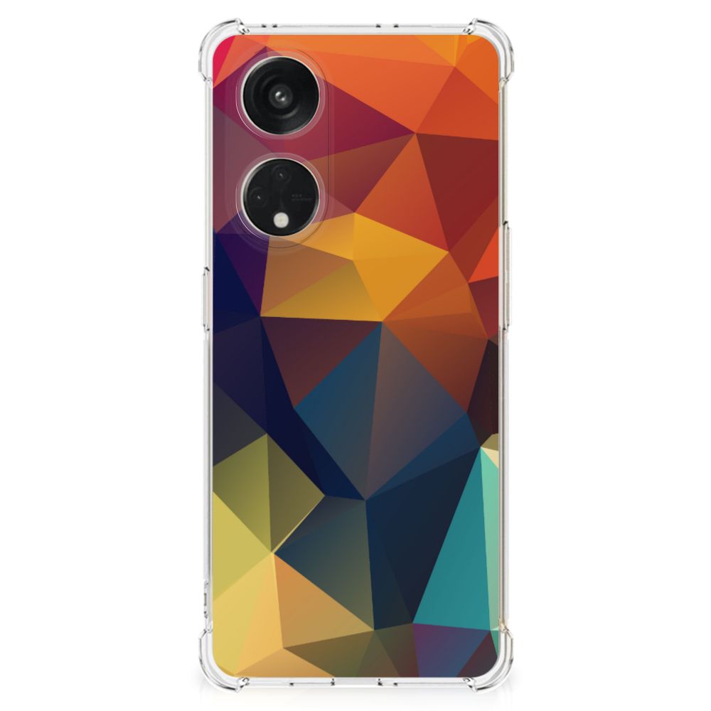 OPPO A98 Shockproof Case Polygon Color achterkant