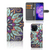 OPPO Find X5 Hoesje Purple Flower designbarok aanzicht