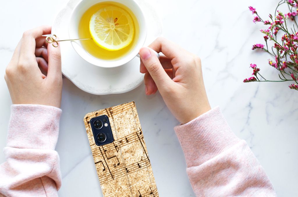 OPPO Find X5 Lite | Reno7 5G Stand Case Bladmuziek - B2C Telecom