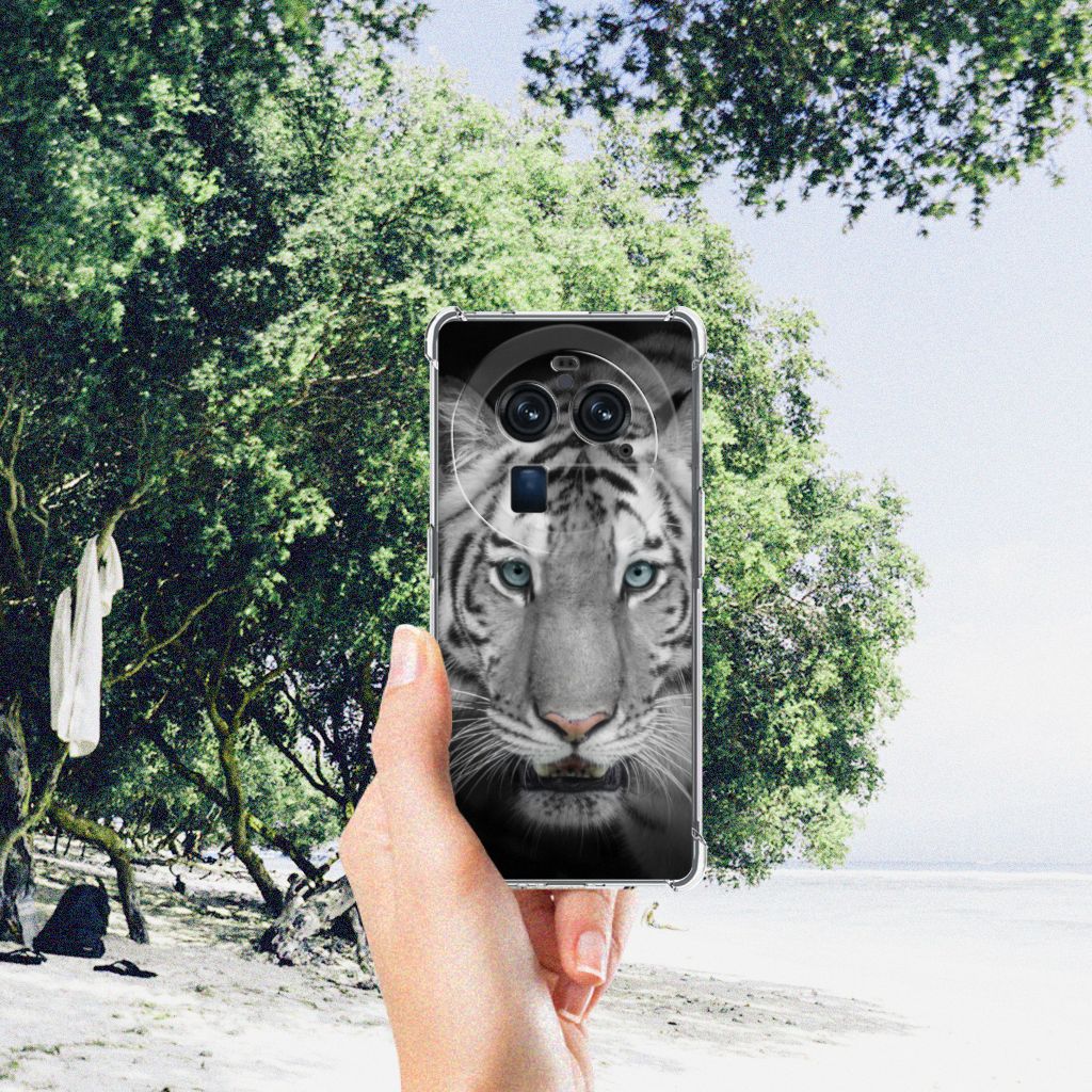 OPPO Find X6 Pro Case Anti-shock Tijger tijger design achterkant hand