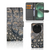 OPPO Find X6 Telefoonhoesje met Pasjes Krokodillenprint telefoonhoesje krokodillenprint aanzicht