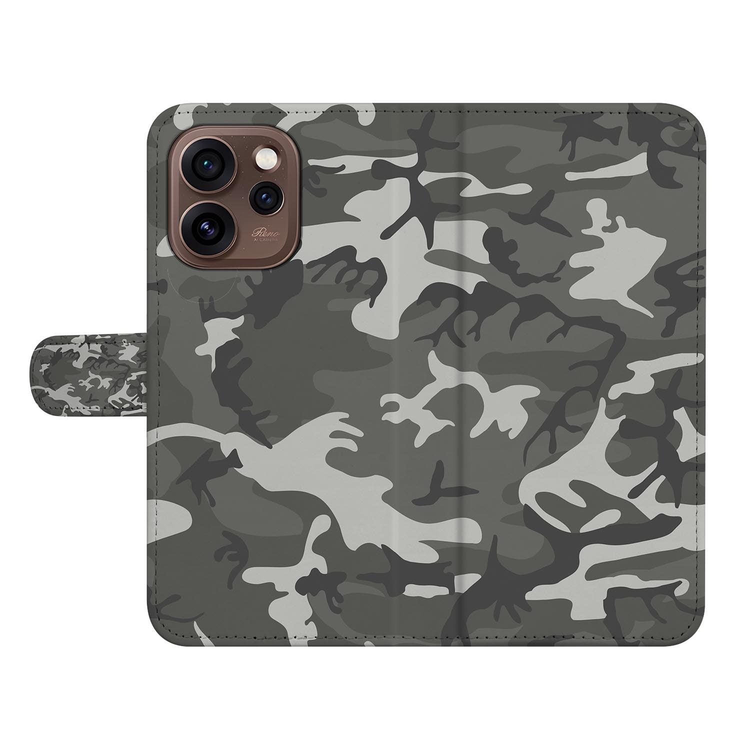 Book case hoesje OPPO Reno15 Pro Army Light achterzijde met camera-uitsparing
