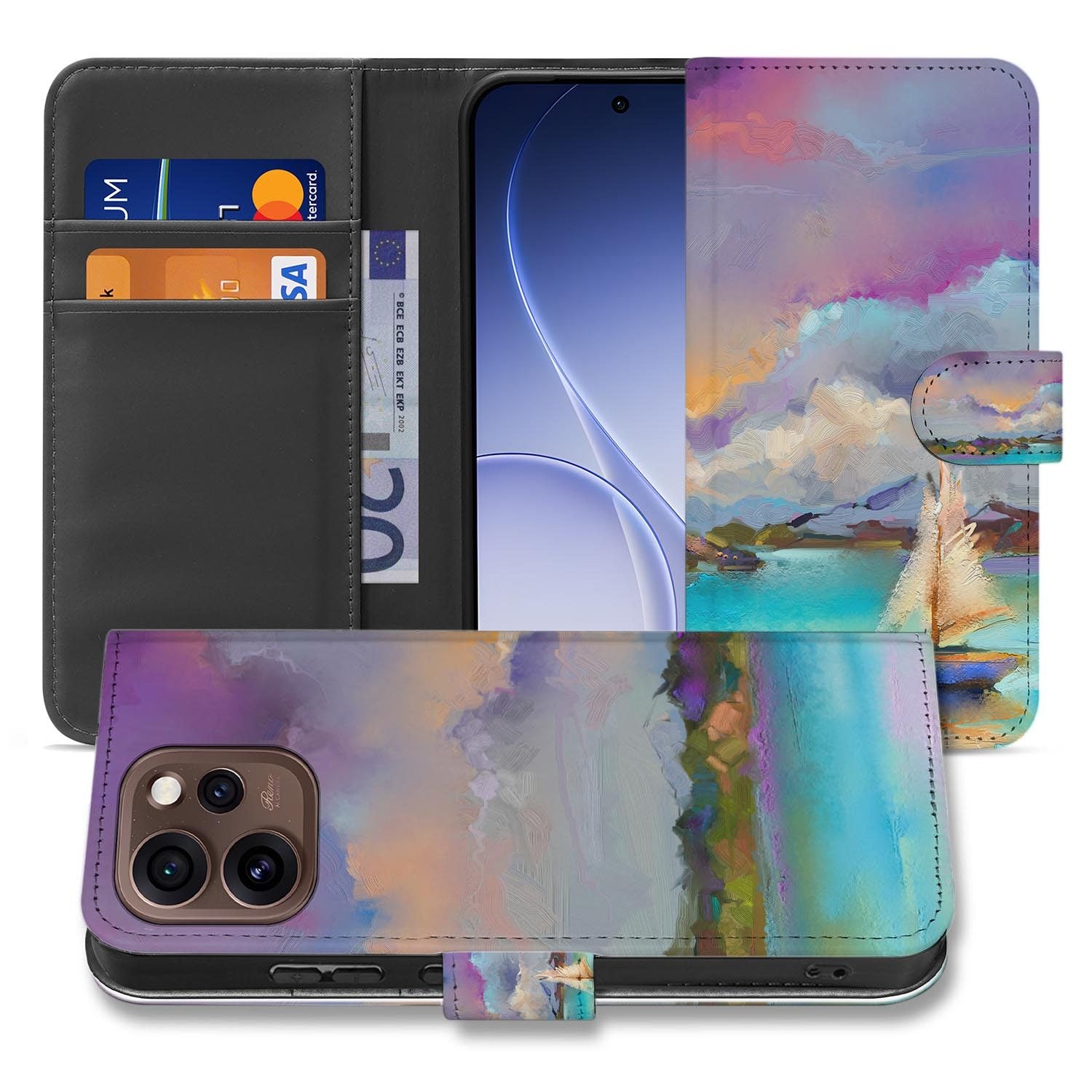 Portemonnee hoesje OPPO Reno15 Pro Boat achterzijde met camera-uitsparing