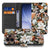 Book case hoesje OPPO Reno15 Pro Dark Flowers schuin aanzicht van de klep
